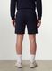 Blue cotton-blend shorts with elasticated waist, regular fit_3
