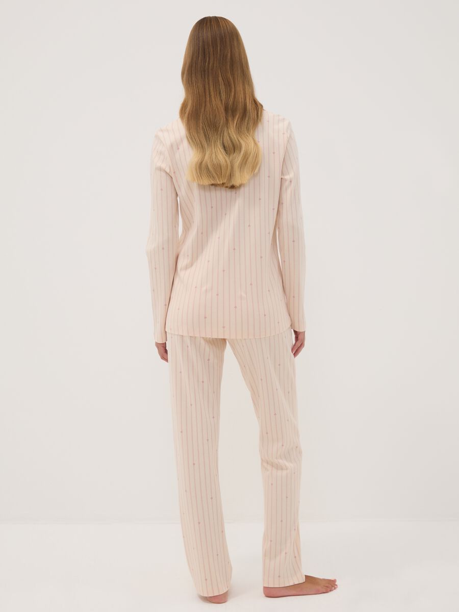 Light pink and pastel pink pure cotton crew-neck pyjamas_3