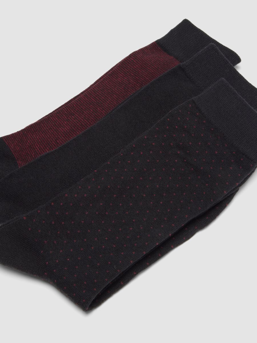 Five-pack of multicolour mid-length socks in stretch organic cotton_1