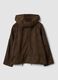 Parka marrone con cappuccio e chiusura zip e bottoni_6