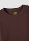 Brown crew-neck T-shirt in pure organic cotton, regular fit_1
