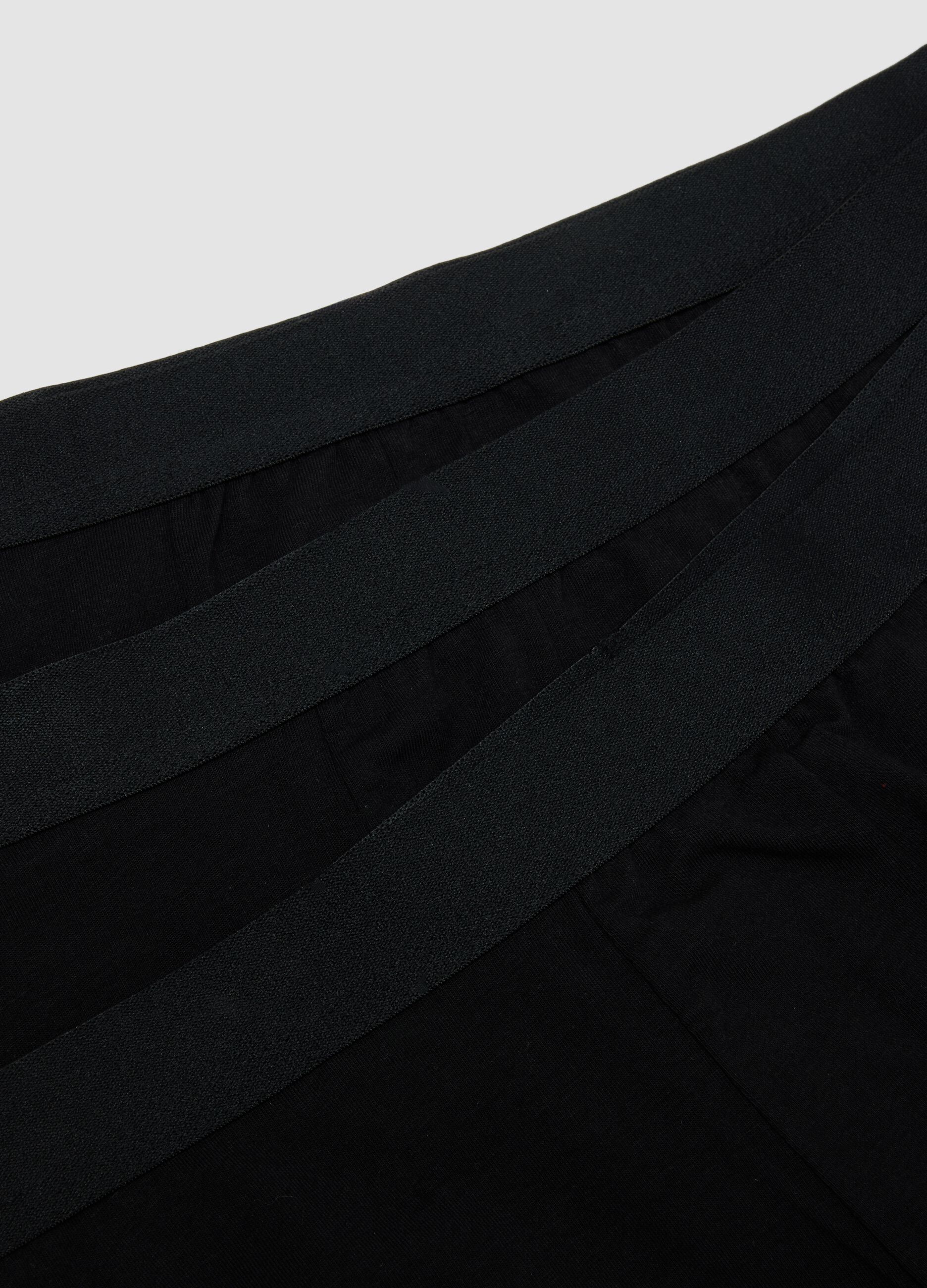 Three-pack of black organic cotton boxer shorts