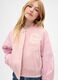 Pink bomber jacket in wool blend and synthetic fibres_0