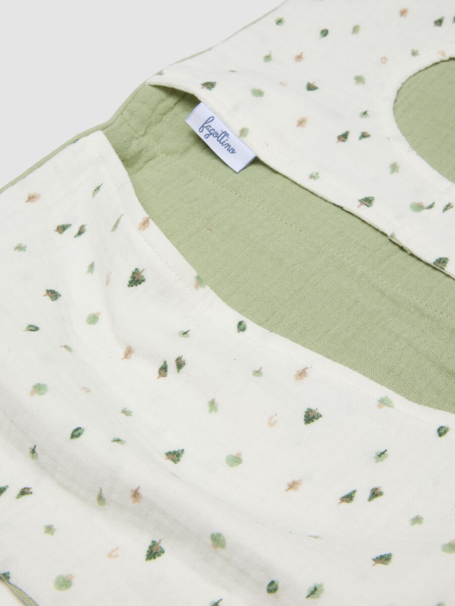Green 100% cotton changing mat with all-over print_2