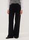 Black The Iconic Pants straight-leg ribbed stretch cotton trousers_1
