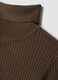 Brown ribbed viscose-blend turtleneck jumper_1