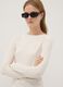 White stretch viscose slim-fit T-shirt_0