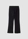 Leggings flare neri in cotone elasticizzato_2