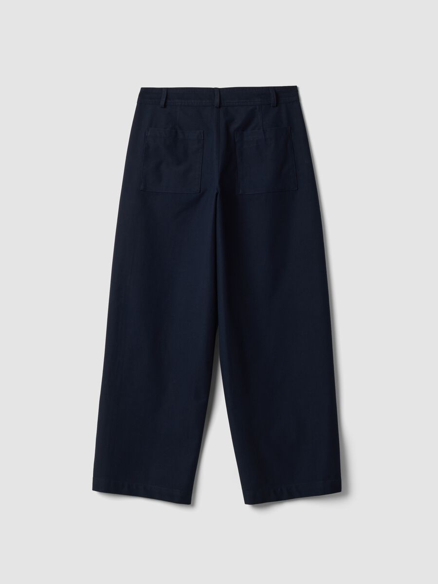 Blue The Iconic Pants in stretchy cotton-blend, barrel fit_2