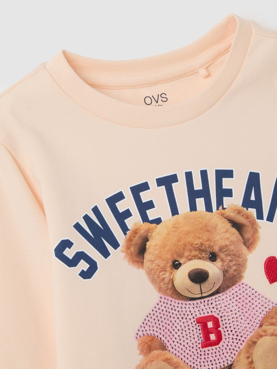 Girls' beige cotton regular fit sweater_2