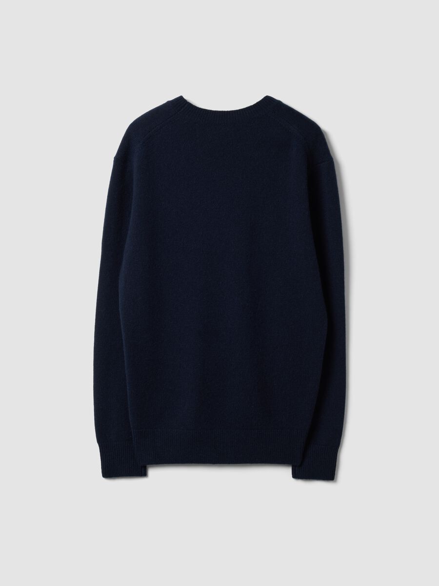 Blue pure cashmere crew-neck jumper, regular fit_2