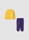 Completo jogging giallo in misto cotone con stampa Lakers over fit_1