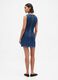 Stretch denim dress with back zip_1