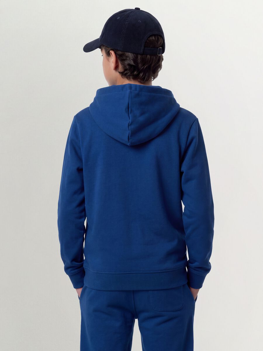 Blue boys&rsquo; organic cotton hoodie, regular fit_3