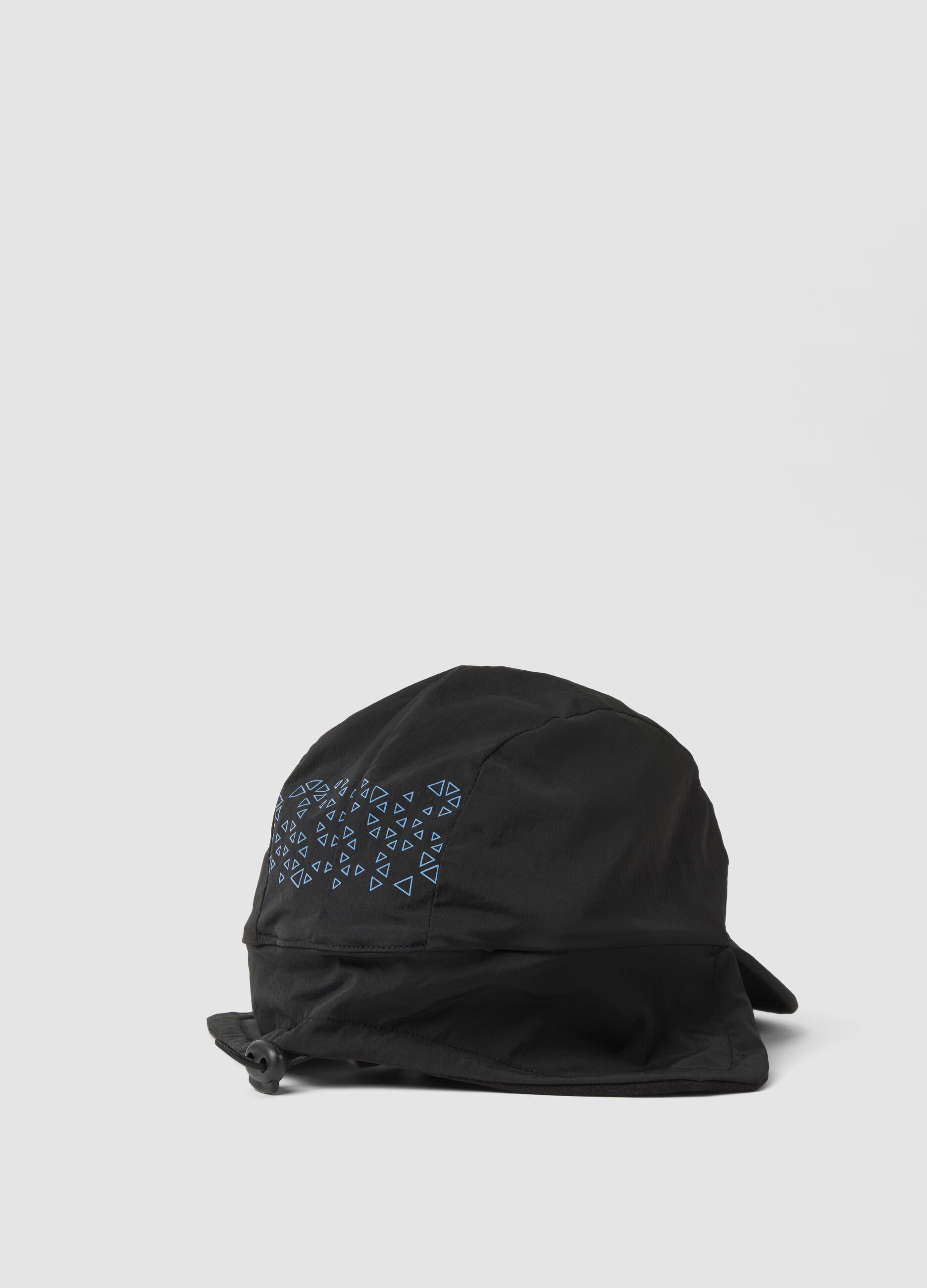 Cappellino aviatore nero in tessuto elasticizzato traspirante ALTAVIA WITH DEBORAH COMPAGNONI