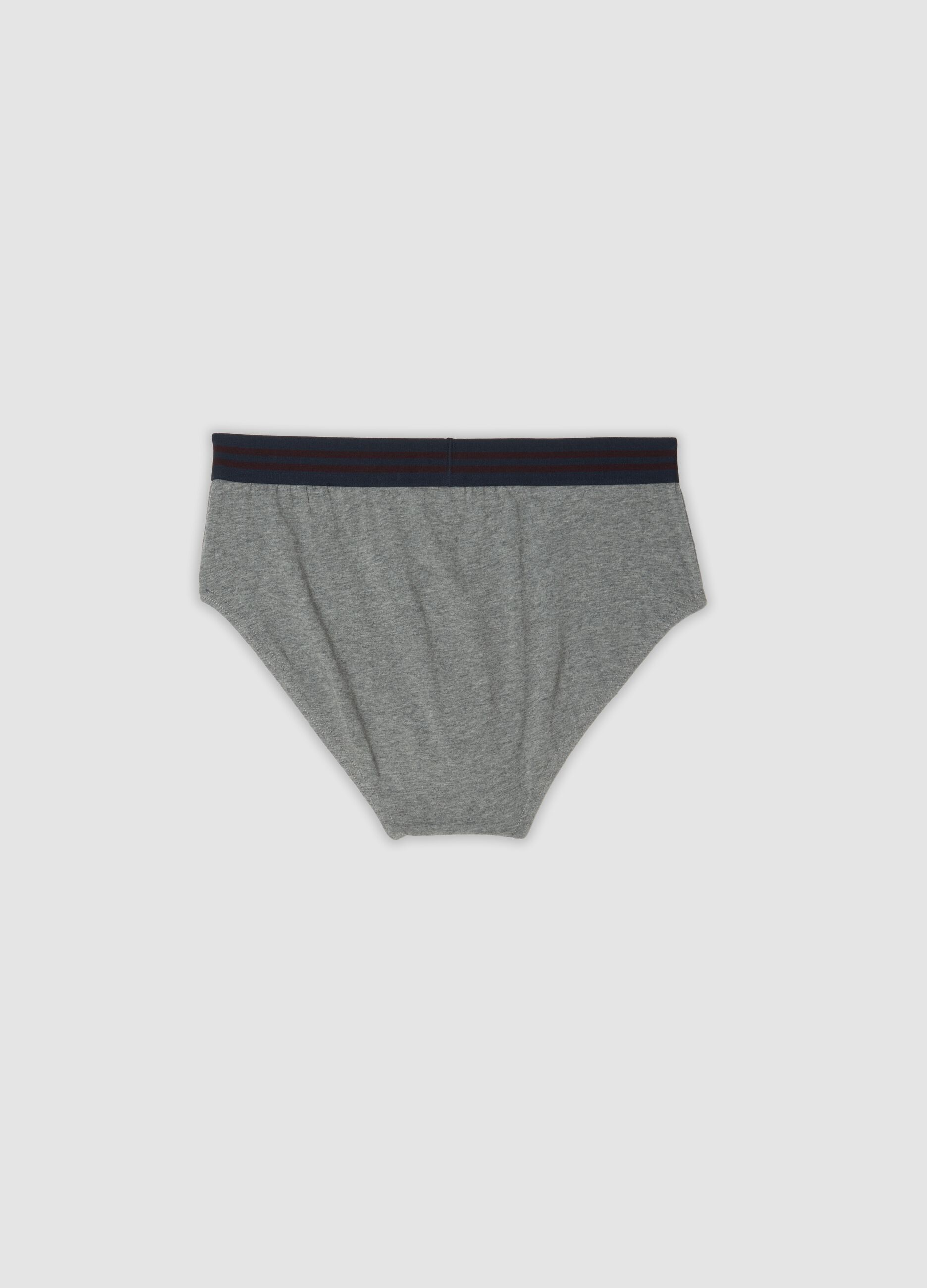 Men&rsquo;s 3-pack organic stretch cotton briefs, multicolour