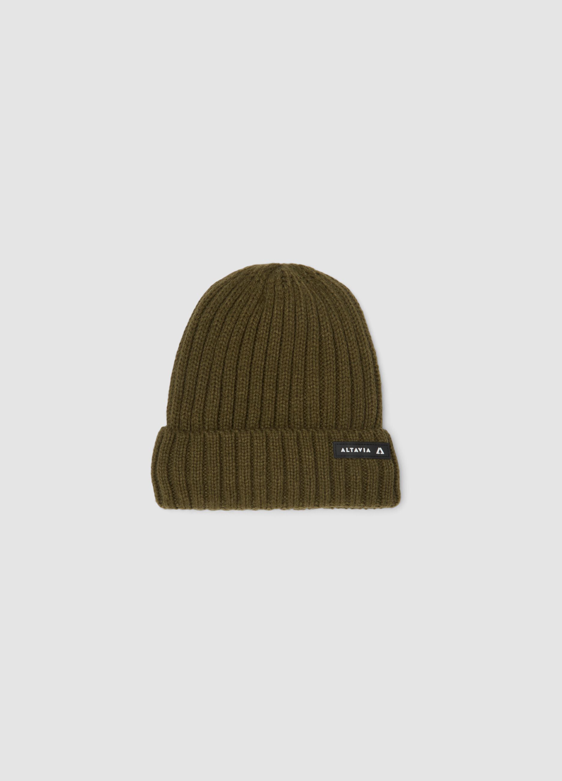 Rib-Knit Beanie with Turn-Up Cuff ALTAVIA WITH DEBORAH COMPAGNONI