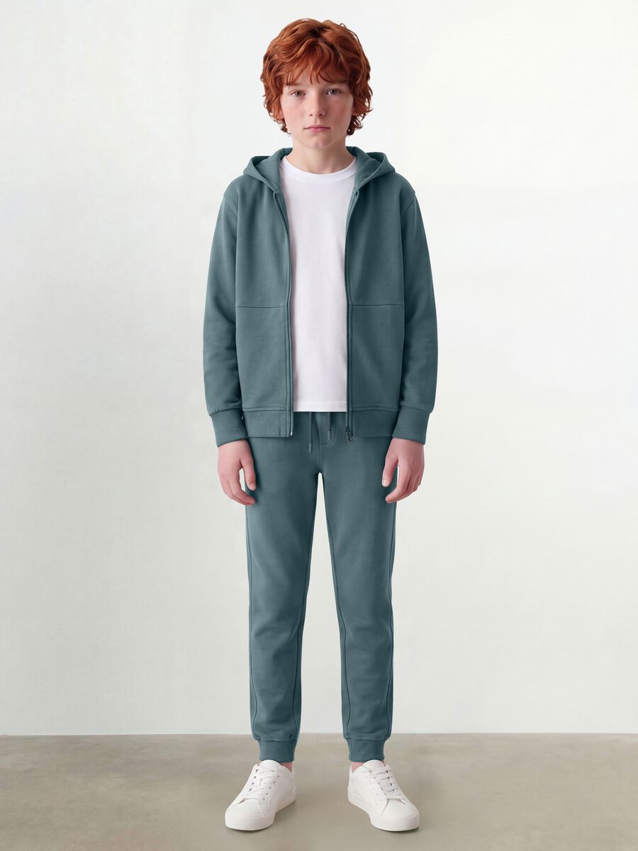 Blue organic cotton joggers_0