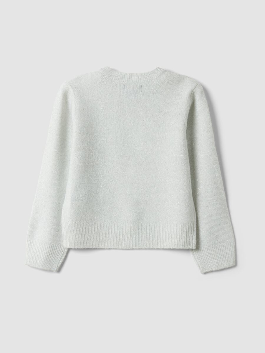 White stretch crew-neck top_1