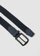 Blue braided belt with matte buckle_1