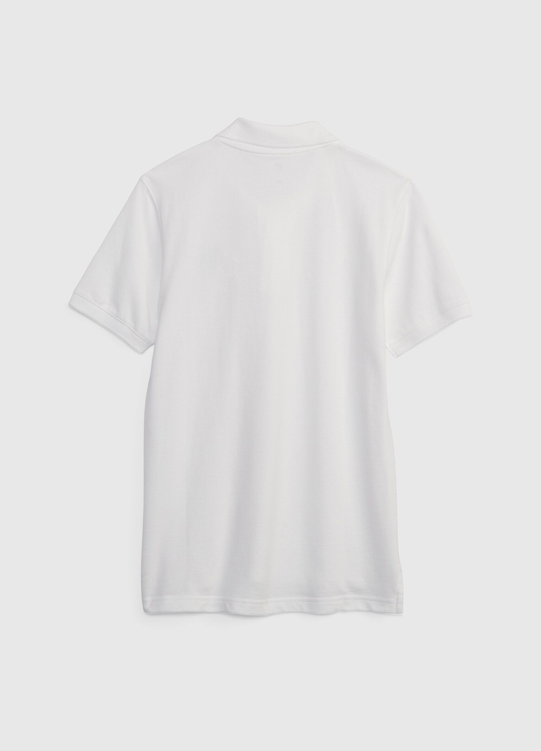 Pique polo shirt with embroidered logo