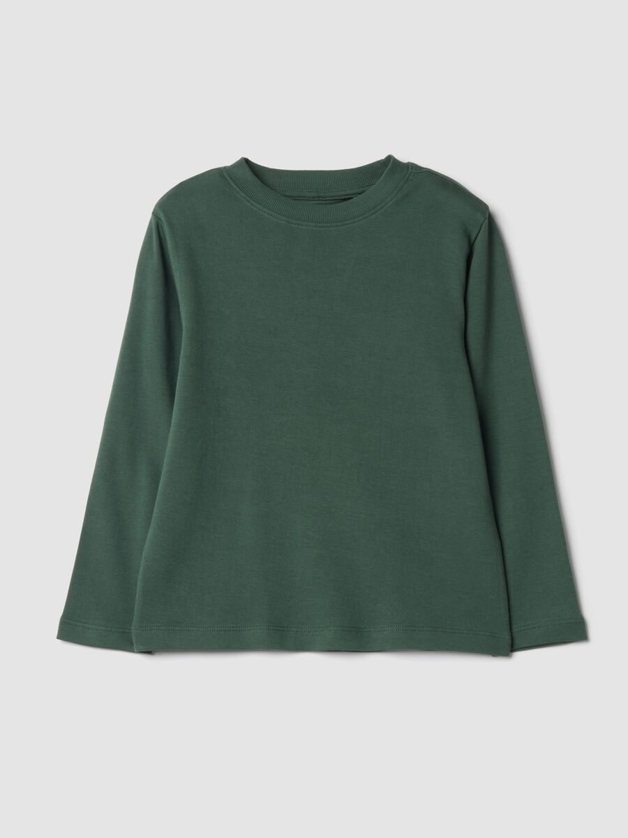 Green organic cotton crew-neck T-shirt_0