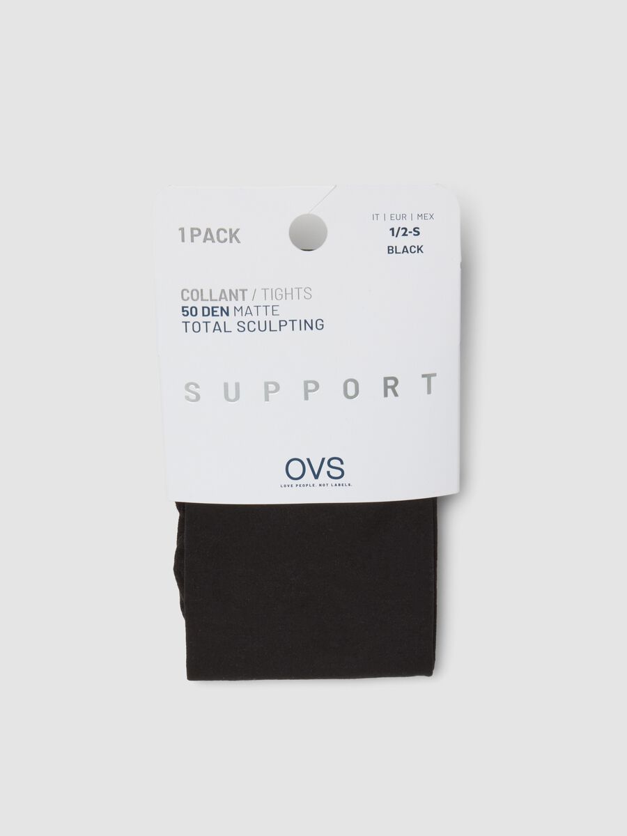 Opaque black stretch tights_0