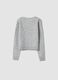 Grey marl stretch wool cardigan, regular fit_1