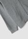 Grey marl sweatshirt in pure organic cotton with crew neck_3