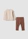 Completo jogging rosa in misto cotone organico con stampa Gli Aristogatti_1
