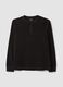 T-shirt nera in misto viscosa a nido d'ape regular fit_4