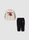 Completo jogging bianco in misto cotone con stampa Chicago Bulls_0