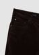 Brown five-pocket stretch cotton trousers_1
