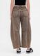 Brown wide-leg trousers in cotton and Lyocell_2
