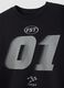 Black racing-themed crew-neck sweatshirt in pure organic cotton, relaxed fit_2