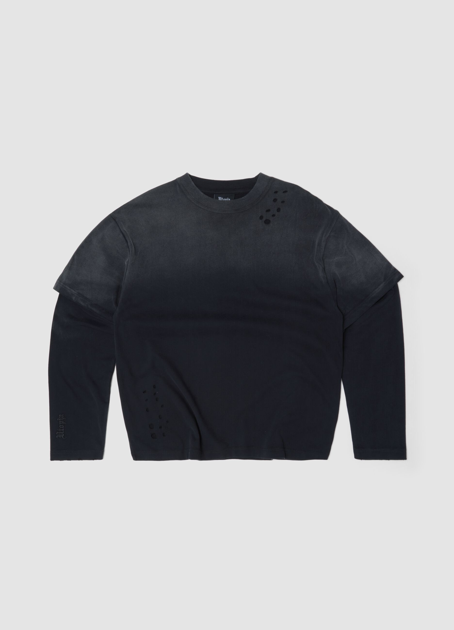 Double Longsleeve Sunfaded Black