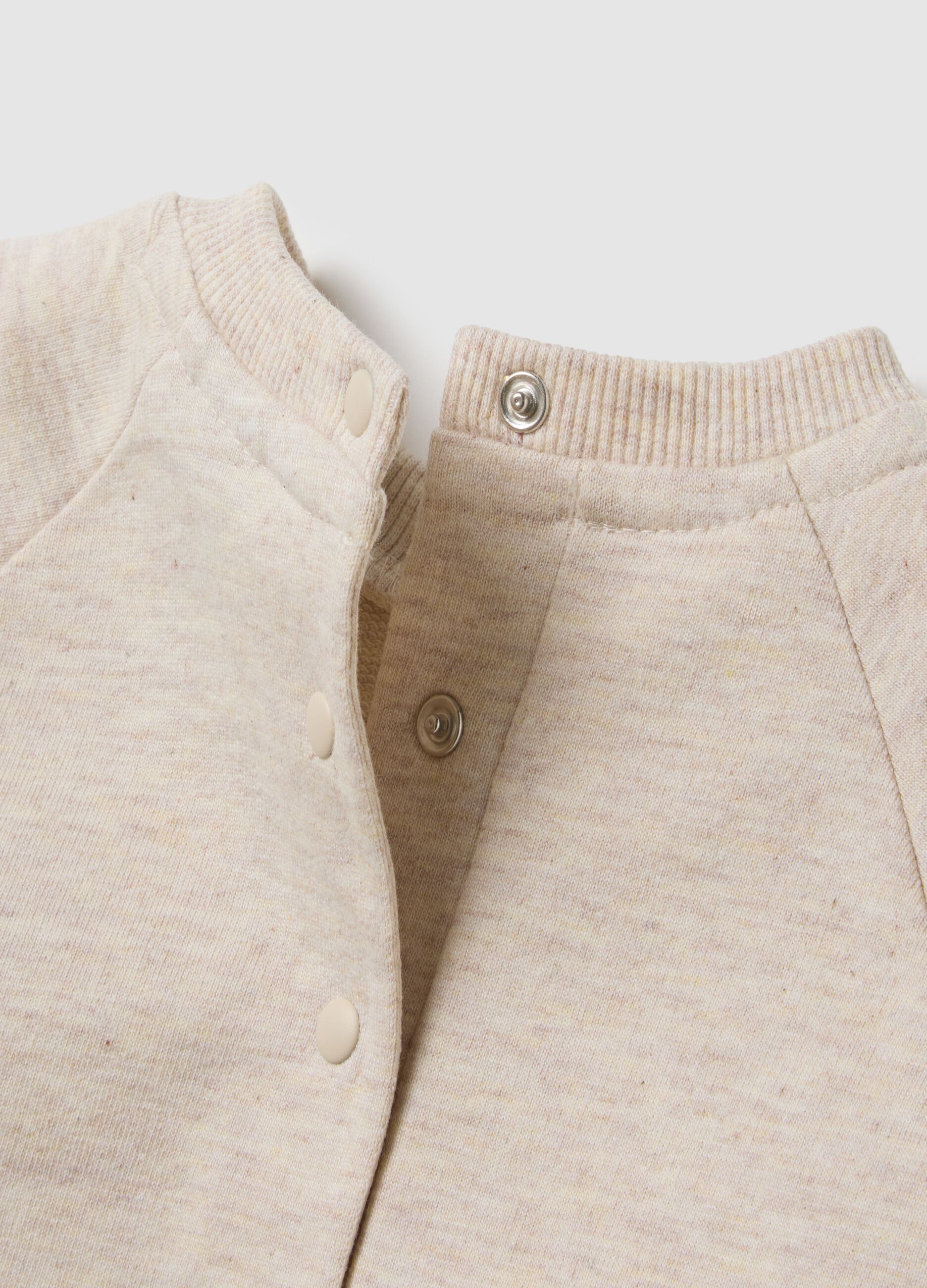 Girls' beige and pink pure cotton top and trousers set