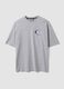 Grey pure cotton T-shirt with Lakers print_4
