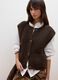Gilet marrone in misto lana con bottoni_0