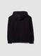 Black organic cotton zip-up hoodie for boys, relaxed fit_6