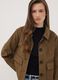 Brown regular-fit shacket with patch pockets_2