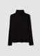 Black pure cotton long-sleeve crew-neck T-shirt_4