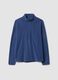 Felpa blu half zip regular fit in pile_0