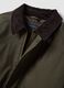 Green pure cotton jacket with velvet collar_1