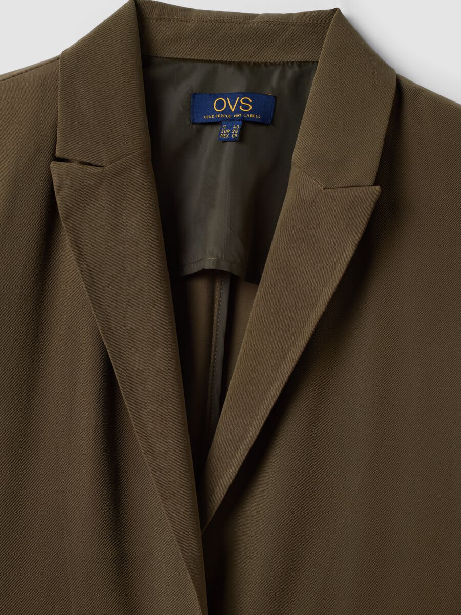 Green regular-fit viscose-blend blazer_5