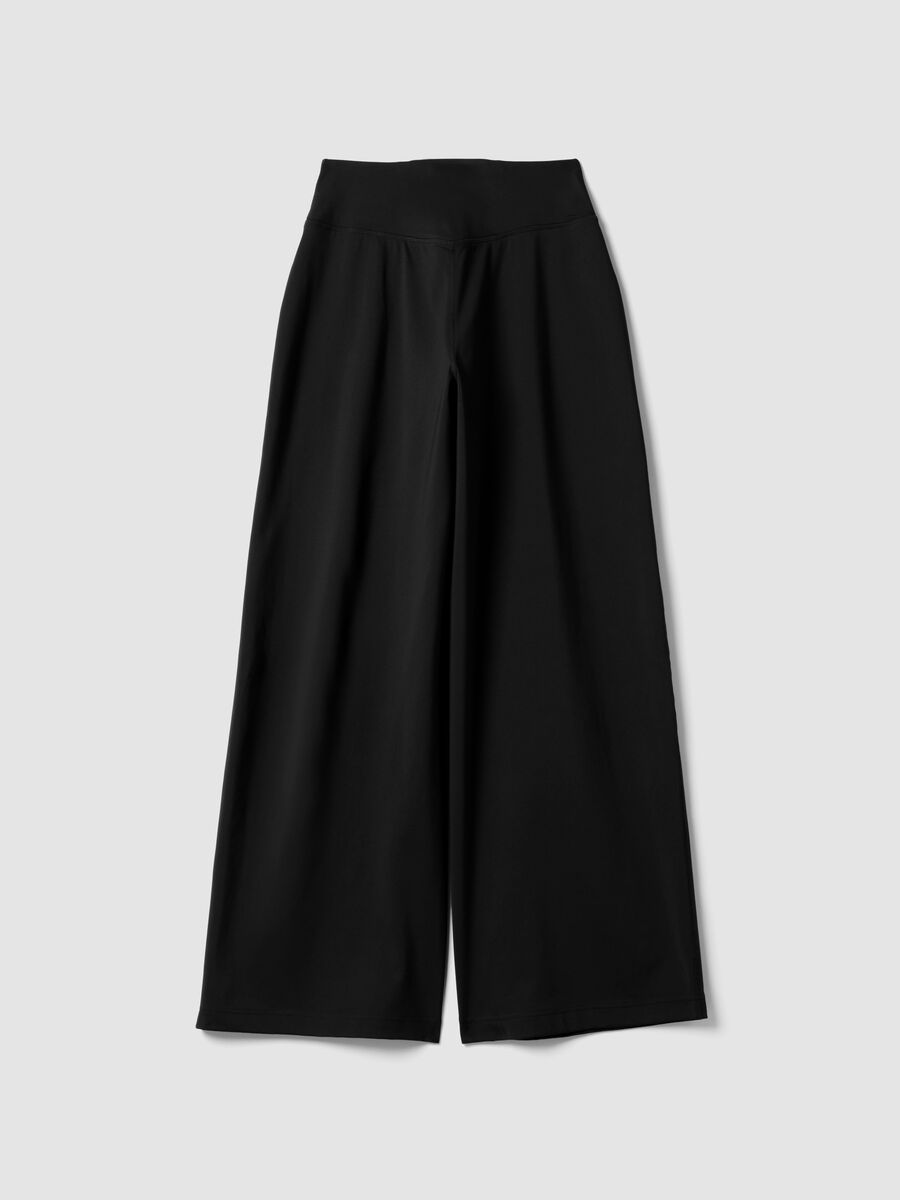 Pantaloni sportivi neri in tessuto elasticizzato wide leg ALTAVIA STUDIO ALTAVIA STUDIO_6