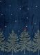 Blue and green throw with tree and polka-dot pattern_1