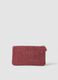 Pink clutch bag with floral embroidery and tassel_1
