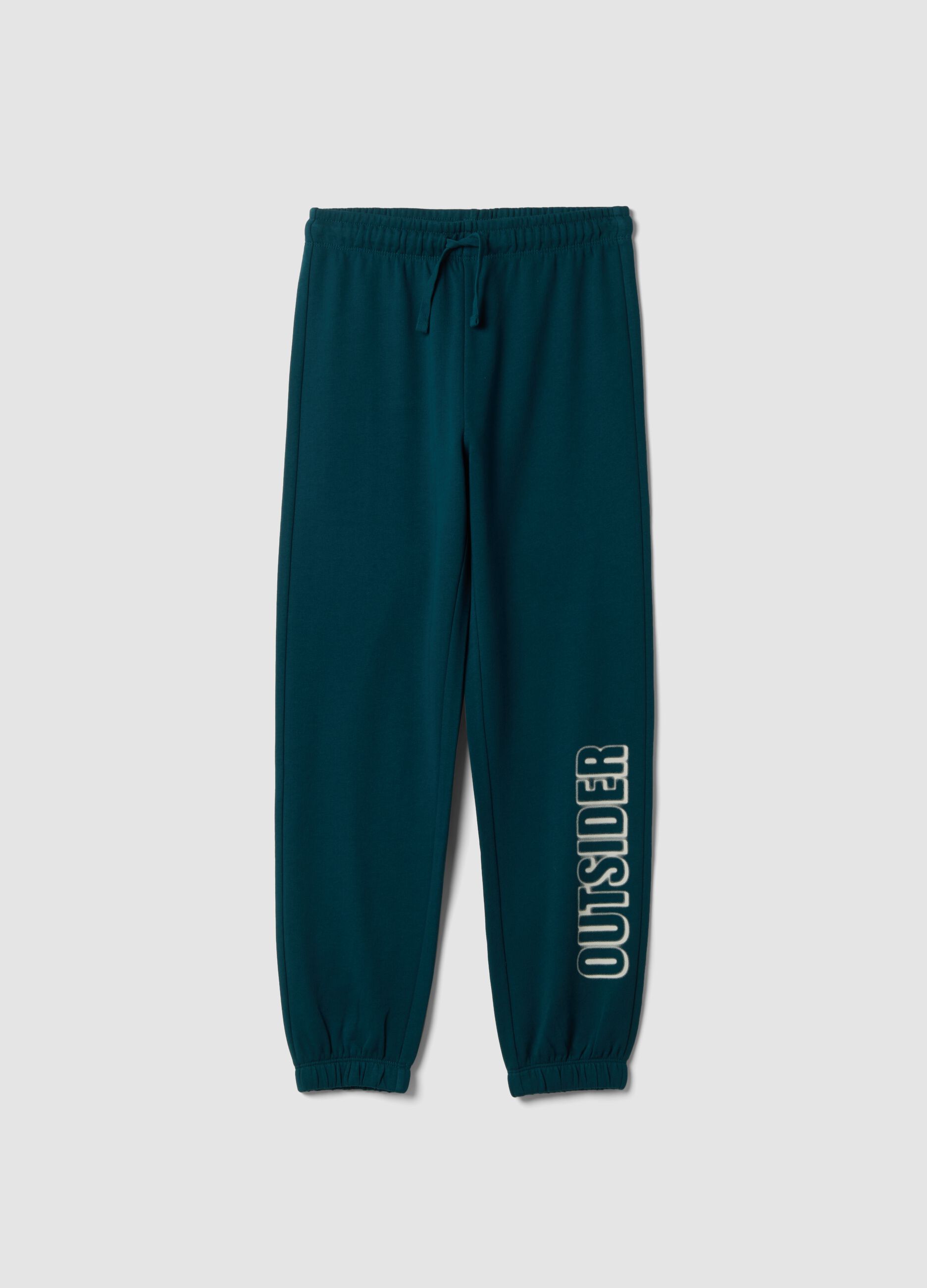 Jogger blu in puro cotone organico