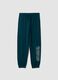 Jogger blu in puro cotone organico_0